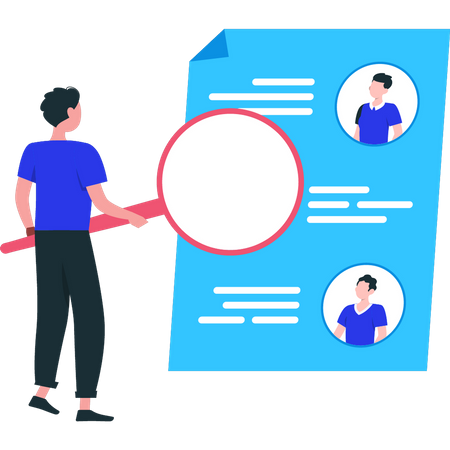Resume Analysis Illustration